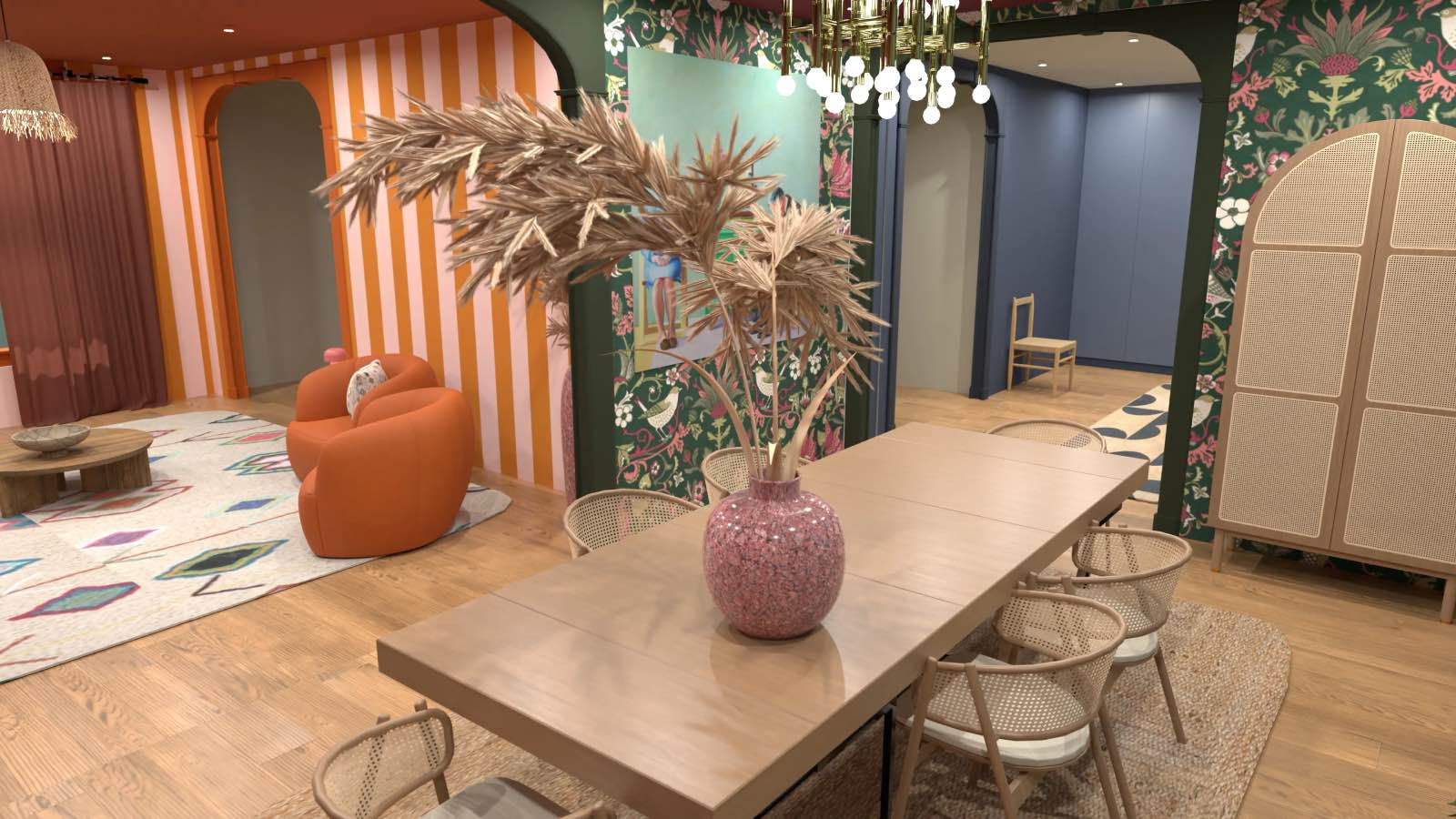 dining room designed with Planner 5D