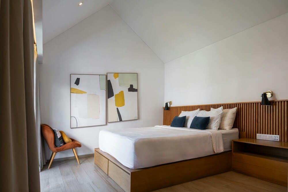 bedroom with fitted furniture