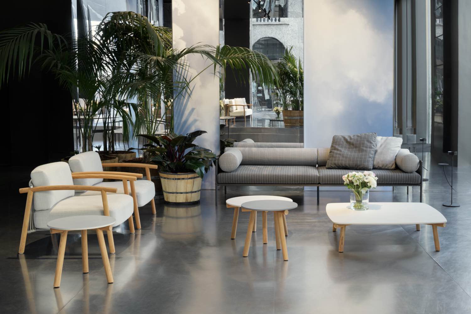 living room furniture for the garden, outdoor sofas