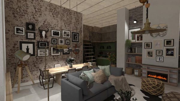Planta de loft criado no Planner 5D