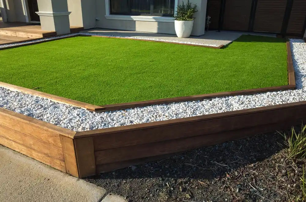 Artificial grass front lawn