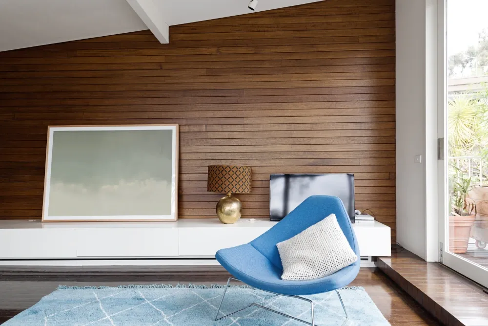 horizontal wooden wall paneling 